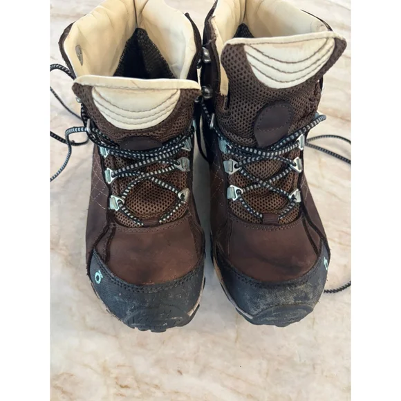 Women's Oboz Lace Up Boots 7.5 Brown Beige - Picture 2 of 9